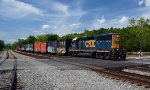 CSX local freight L206 has come off Main 1 onto the "switching lead" as it crosses Washington Street en route back to home base of Sandy Hook Yard.